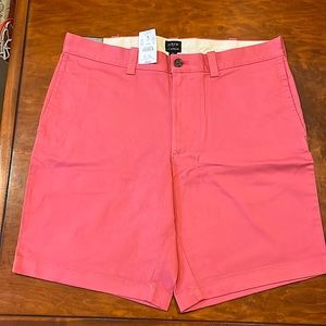 NEW J Crew Men’s Shorts Hampton Red 32” waist 9” inseam